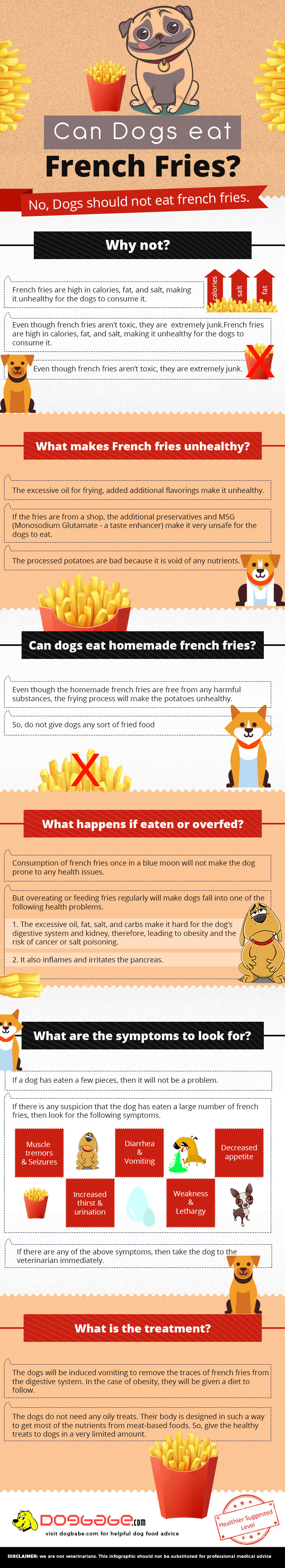 can dogs eat french fries - infographics